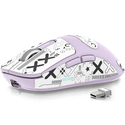 Afbeelding van ATTACK SHARK X3 49g SUPERLIGHT muis met tape, PixArt PAW3395 gamingsensor, BT/2.4G draadloze/bedrade gamingmuis, 6 instelbare DPI 26000, 200 uur batterij, kantoormuizen voor Win11/Xbox/PS/Mac