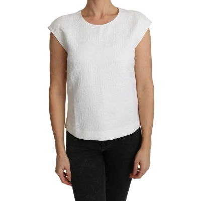 Afbeelding van Dolce Gabbana Top Embroidered Short Sleeves Wo White T Shirts