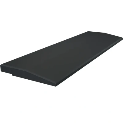 Afbeelding van NRG fitness Oploopprofiel Rubberen Tegel Met Waterdichte SBR laag 50x15x2 cm Zwart Rubber