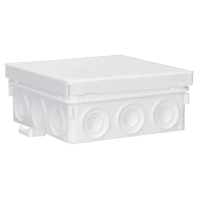 Afbeelding van Voxura 10 stuks vochtige ruimte opbouw aansluitdoos verdeeldoos 100 x 42 mm IP55 aftakkast AP wit