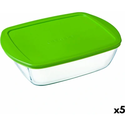 Afbeelding van Rechthoekige lunchbox met deksel Pyrex Cook&amp;store Px Groen 2,5 L 28 x 20 8 cm Glas Siliconen (5...