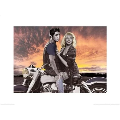 Afbeelding van Kunstdruk Sunset Ride Joshua M Nelson 80x60cm