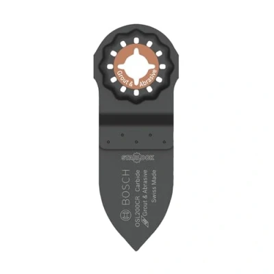 Afbeelding van BOSCH OSL200CR 1 delige 2 in Starlock Oscillerende Multi Tool Grout &amp; Abrasive Carbide Grit Schuurvinger voor toepassingen het schuren van hout