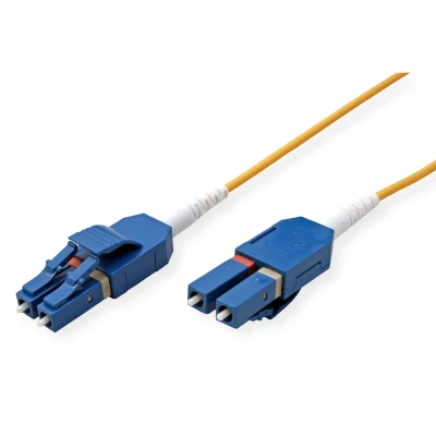 Afbeelding van ROLINE LWL Kabel duplex 9/125µm OS2, LC/LC, UNIBOOT, gelb, 1 m