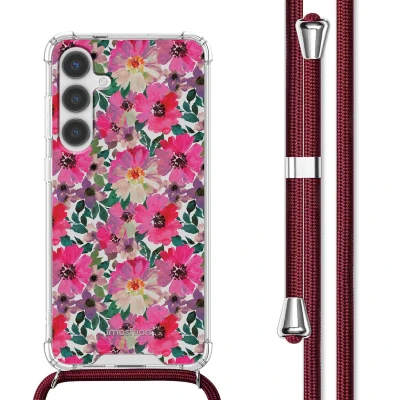 Afbeelding van Samsung Galaxy S24 Hoesje Kunststof iMoshion Softcase/Koordhoesje/Backcover Flower Water Telefoonhoesje