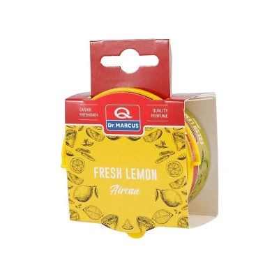 Afbeelding van Dr. Marcus Aircan Fresh Lemon luchtverfrisser met neutrafresh technologie Autogeurtje voor in de auto, thuis of kantoor Tot 60 dagen geurverspreiding 40 gram