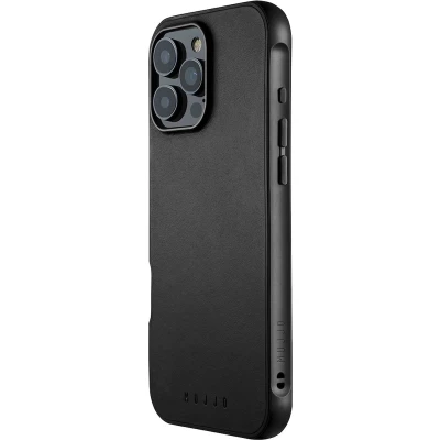 Afbeelding van MUJJO Leather Shield Case iPhone 16 Pro Max zwart CL 057 BK