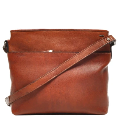 Afbeelding van Berba Leren Crossbodytas Lucca 335440 Schoudertas, Dames, Maat: One Size, Brown