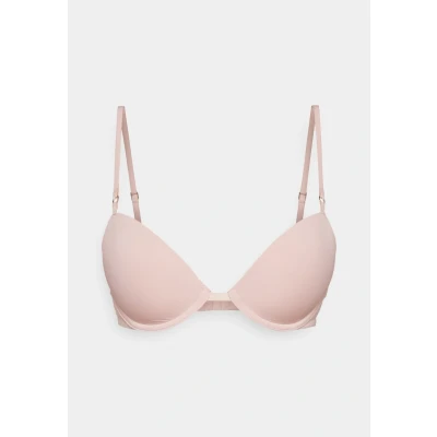Afbeelding van Calvin Klein Underwear Lightly Lined DEMI Minimalist Microfiber Tshirt BH beige, Dames, Maat: 70A, beige
