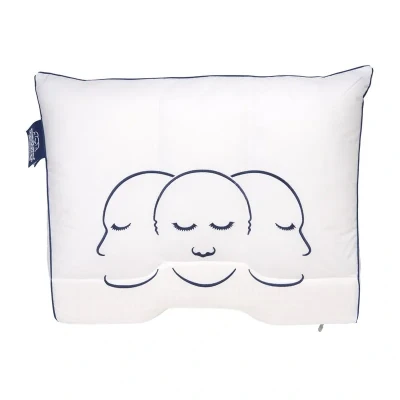 Afbeelding van Silvana Support Blauw synthetisch medium stevig hoofdkussen 50x70 cm Wit