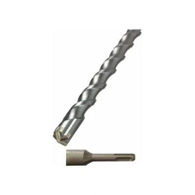 Afbeelding van SDS PLUS Boor Steenboor 4 snijkanten 25 x 600 mm Hamerboor Betonboor Dwarsdoorsnede