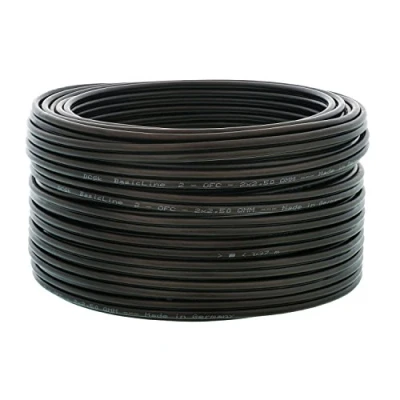 Afbeelding van DCSk 15m 2x2,5mm² luidsprekerkabel zwart OFC koperen kabel voor HiFi audio 99,99% volledig met isolatie