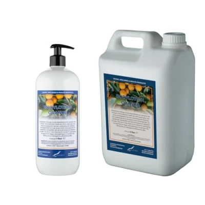 Afbeelding van Bodylotion Orange 1 liter met gratis pompje hervulbaar + Jerrycan 5 navulling