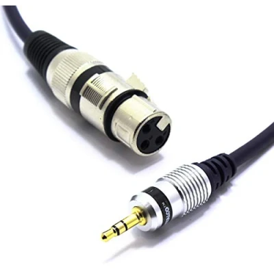 Afbeelding van XLR Vrouwelijke naar Mini Jack 3.5 Stereo Kabel 3 m Vitalco Pin Microfoon AUX TRS 1/8 Inch Lood