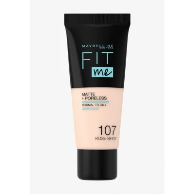 Afbeelding van Maybelline New York FIT ME Matte &amp; Poreless Makeup Foundation, Dames, Maat: 30 ml, 107 rose beige