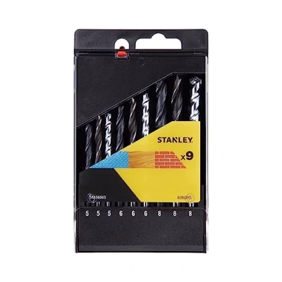 Afbeelding van Stanley borenset metaal/hout/steen 9 delig