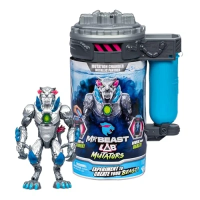 Afbeelding van MrBeast Lab Mutators, Mutate The Ultimate Beast Mutators. Voer het experiment uit, laat een Metallic Panther Action Figure. 3 om te verzamelen!