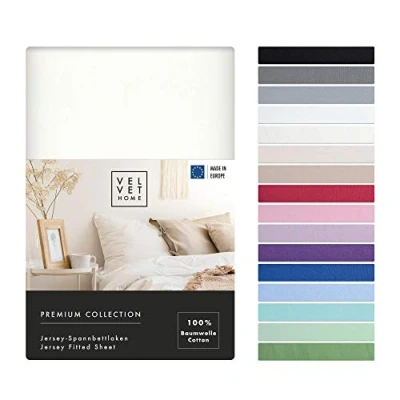 Afbeelding van Hoeslaken 200x200 Katoen met Elastiek 165g/m2 100% Hoogwaardige Kwaliteit Topper Matras Jersey in Prachtige Kleuren