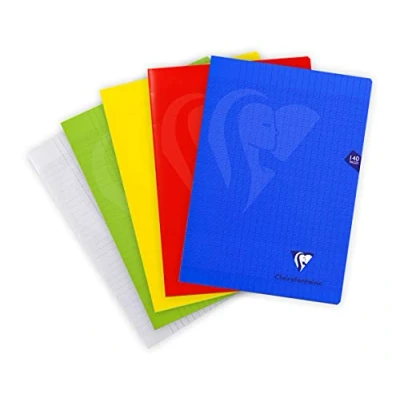 Afbeelding van Clairefontaine 303181C Mimesys Geniet schrift A4 29,27x21 cm 70 Blad geruit Séyès Wit papier 90 g Polypro omslag Willekeurige kleur