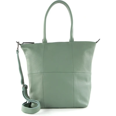 Afbeelding van FREDsBRUDER Leren Schoudertas Shopper Happy Collection Bag Sea Green Groene