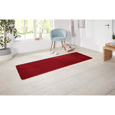 Afbeelding van Moderne Effen Loper Nasty Rood 80x200 Cm