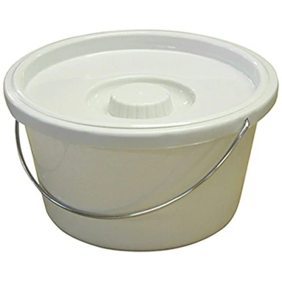 Afbeelding van Aidapt Toiletemmer met deksel postoel / commodestoel 7.5 liter