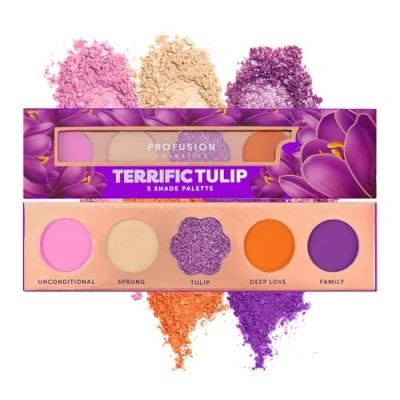 Afbeelding van Profusion Cosmetics Blooming Tinten 5 Schaduw Oogschaduw Palet, Mauve