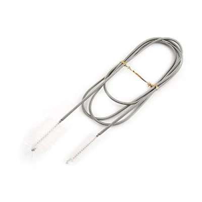 Afbeelding van Pssopp Dubbel Buis Reinigingsborstel Roestvrij Staal Ended Canister Filter Slang Pijp Schoon Flexibele Vis Tank Borstel Lente Schone 3 Kleuren, Tansparent