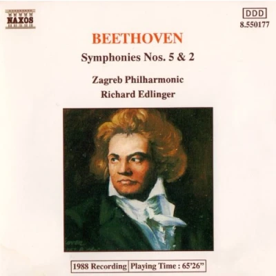Afbeelding van Zagreb Philharmonic, Richard Edlinger Beethoven: Symphonies 5 &amp; 2 (CD)