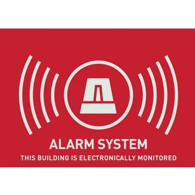 Afbeelding van ABUS AU1315 Waarschuwingssticker Alarmsysteem Taal Engels (b x h) 74 mm 53