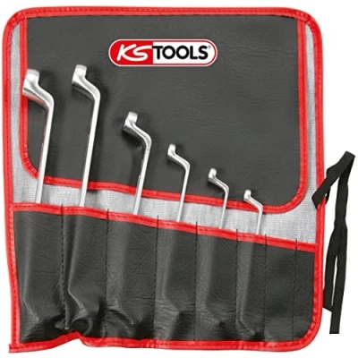 Afbeelding van KS Tools 911.0360 Dubbele ringsleutelset Torx E, diep gebogen, 6 dlg