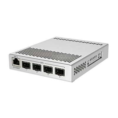 Afbeelding van Mikrotik CRS305 1G 4S+IN netwerk switch Managed Gigabit Ethernet (10/100/1000) Wit Power over Ethern