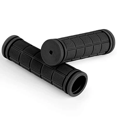 Afbeelding van Hasagei Ergonomische fietshandvatten, handvatten, 1 paar, antislip, zacht rubber (zwart, 2 stuks)