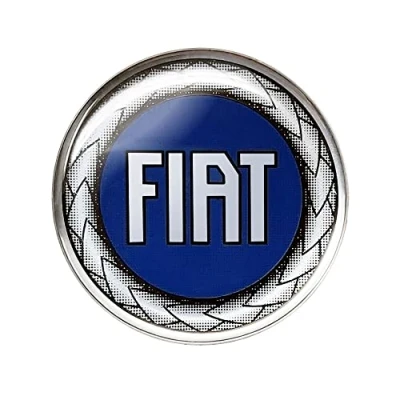 Afbeelding van Fiat 21208 3D stickers, officieel logo, blauw, polyurethaan, diameter 58 mm