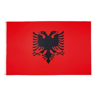 Afbeelding van Albanese vlag 150x90 cm vlaggen 90 x 150 Banner 3x5 ft Hoge kwaliteit AZ FLAG