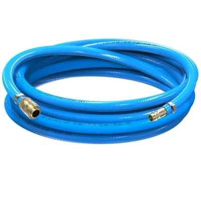 Afbeelding van AUPROTEC Persluchtslangset, 10 mm Ø binnen, 1 m, pvc slang, met messing snelkoppeling voor persluchtcompressor, compressorslang, zeer flexibel