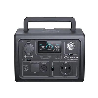 Afbeelding van BLUETTI Powerstation EB3A Draagbare Powerbank 600W 268Wh LiFePO4 batterij Stroomgenerator grijs EU