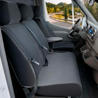 Afbeelding van WALSER Transporter autostoelhoezen in stof compatibel met VW T5, 1 enkele zitplaats voor (met armleuning)