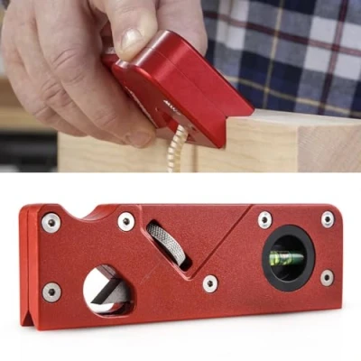 Afbeelding van Afschuining Vliegtuig 45 Graden Bevel Planer Trimmen Houtbewerking Rand Hoek Afvlakking Tool voor Quick Edge van Hout (Rood)