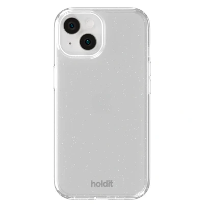 Afbeelding van Holdit Hoesje Geschikt voor iPhone 13 / 15 14 Glitter Case wit
