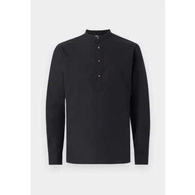 Afbeelding van Jack &amp; Jones Jjesummer HALF Placket Shirt Overhemd, Heren, Maat: Small, Black