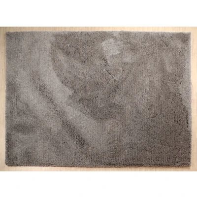 Afbeelding van Vloerkleed Berlin Hoogpolig Fluffy Effen Grijs 200x300 cm Rechthoek Polyester Tapijtenloods