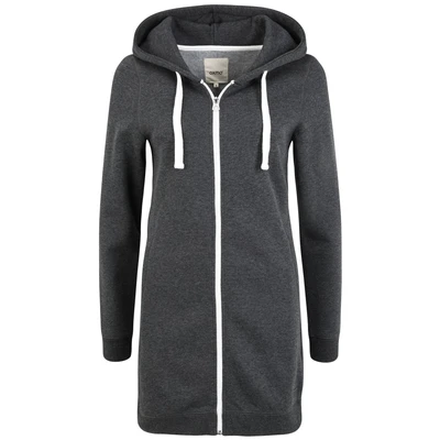 Afbeelding van Oxmo Oxolinda Sweater met rits, Dames, Maat: Medium, Dar grey m