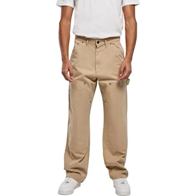 Afbeelding van Urban Classics Double KNEE Carpenter Broek, Heren, Maat: 44, Unionbeige