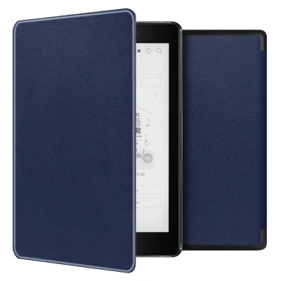 Afbeelding van Kobo Aura One Hoes: imoshion Slim Hard Case Sleepcover Bookcase zonder stand Bookcase,Hardcase Donkerblauw Kunstleder E Reader Hoezen