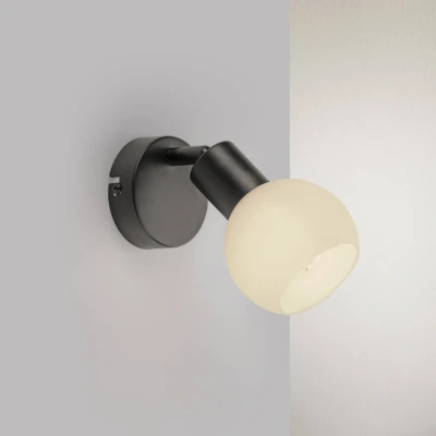 Afbeelding van Just Light Zwarte wandlamp Loki 1 lichts 12150 18