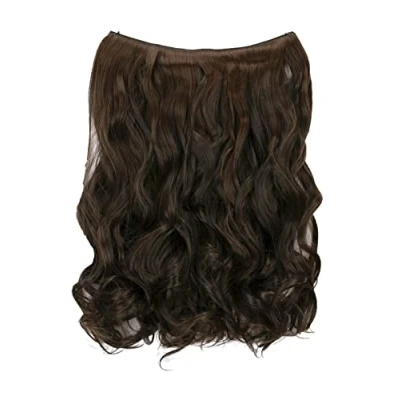 Afbeelding van CAISHA 1 Inslag Extension Met Elastische Band Haarextensies Haarstukje Golvend Zwartbruin Bruine Highlights E122
