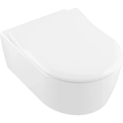 Afbeelding van V&amp;B Avento closetzitting slimseat QR SC met deksel wit