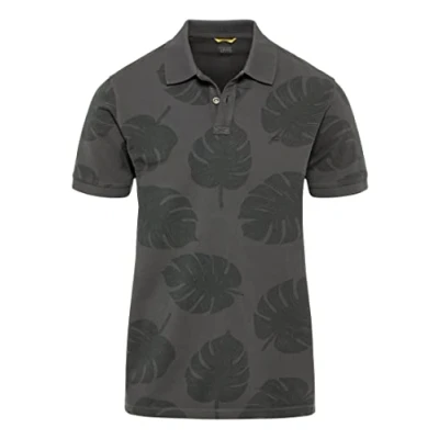 Afbeelding van Camel Active heren poloshirt grijs geprint
