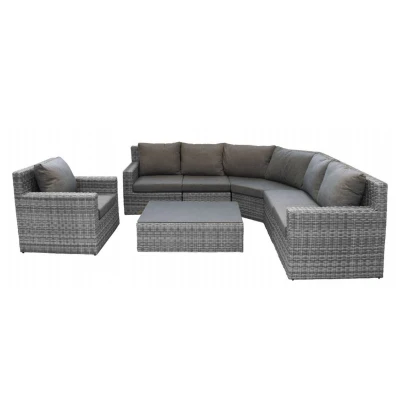Afbeelding van 4 Seizoenen Tuinmeubelen XL Hoek Loungeset Santonio 7 delig met stoel Wicker